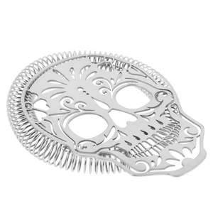  Cocktail-Sieb, Edelstahl-Sieb, Totenkopf-Cocktail-Sieb, Werkzeug für Bar, - Bild 1 von 12