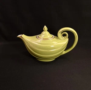 Tetera Hall Aladdin Chartreuse verde 6 tazas 1939-1969 oro estándar 00 662 R rara - Imagen 1 de 17