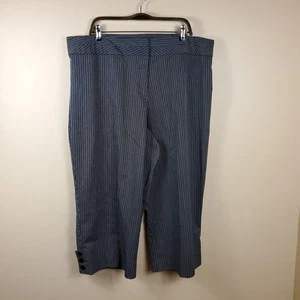 Pantalones capri de pierna ancha a rayas negras/blancas Cato talla 24W - Imagen 1 de 11