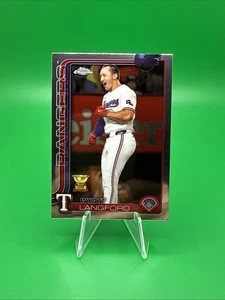 2025 Topps Chrome #68 Wyatt Langford. Rangers. B17 - Picture 1 of 2