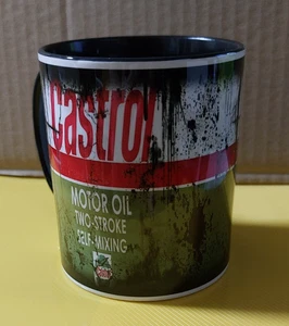 Taza Aceite Motor Castrol Blanca - Diseño Retro Dos Tiempos Automezclable - Cerámica 11oz - Imagen 1 de 3