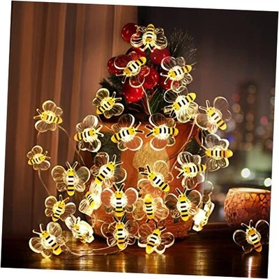 Luces Decoración Habitación, Regalos de Navidad para Mujeres Adolescentes Niñas Niños, 10 pies 30 LED Abeja Foto 1 de 4