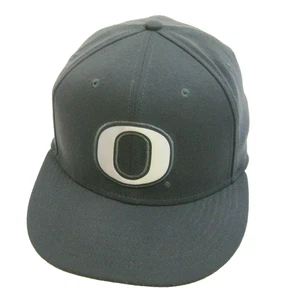 OREGON DUCKS Gray Baseball Cap Logo Hat NIKE Dri-Fit (Adult Stretch Fit) College - Picture 1 of 5