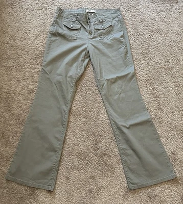 Pantalones LEI Juniors 13 tiro medio pierna recta acampanados grunge Y2K caqui vintage Foto 1 de 4