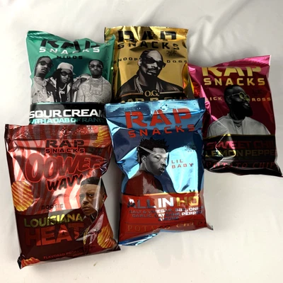 Snacks de rap - Bolsas grandes - Lote de variedad - Snoop, RRoss, LilBaby, Boosie, Migos Foto 1 de 4