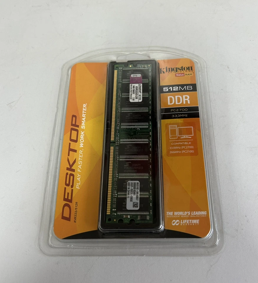 KINGSTON RAM KVR333/512R 512MB PC2700 333MHZ 184-PIN DDR - Image 1 of 4