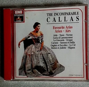The Incomparable Callas (Favourite Arias) (CD, Sep-1989, EMI Music Distribution) - Picture 1 of 3