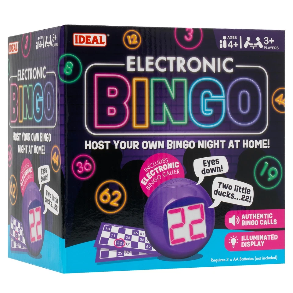 ELECTRONIC BINGO CALLER MACHINE - Play bingo at home! by Ideal Age 8+ - Image 1 of 4