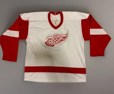 Vintage CCM 90s Detroit Red Wings NHL hockey jersey Size XL White Red Blank - Image 1 of 4