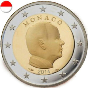 Pièce  2€ Monaco Albert II 2014 NEUVE FDC -UNC-Livrée sous capsule de protection