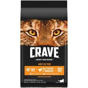 CRAVE Grain Free Adult High Protein Natural Dry Cat Food with Protein from Ch... - Picture 1 of 9
