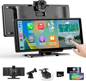 10.26 Wireless CarPlay Android Auto Car Play Screen Car Tablet with 4K Front - Picture 1 of 7
