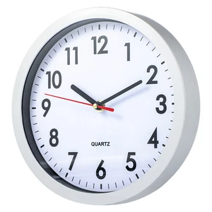 Round Wall Clock Simple Bedroom Kitchen Clocks Quartz Sweep Movement Office Home - Picture 1 of 11