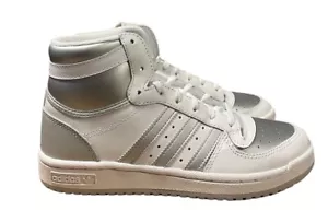 Adidas Top Ten Women’s Size 7 Casual Retro Shoe White Silver Athletic Sneaker - Picture 1 of 8