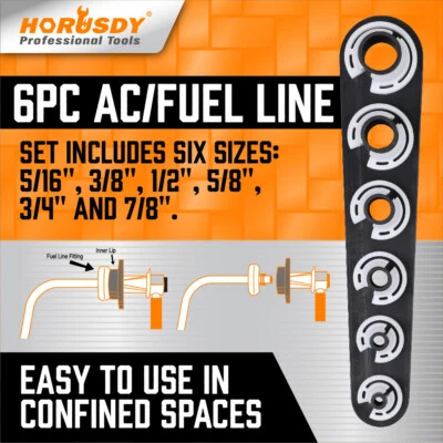 6pc Quick Disconnect Tool Set AC Fuel Line Transmission Parts GM Ford Chrysler - Image 1 of 4