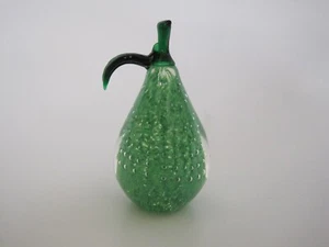 LENOX Pear " Luscious Splender" Handblown Glass Paperweight - Picture 1 of 5