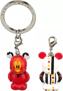 DisneyParks VINYLMATION Jr 1,5" PLUTO portachiavi figure COPPIA 2 serie da collezione - Foto 1 di 2
