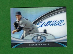 2011 Bowman Platinum Shaeffer Hall RC Auto New York Yankees #BPA-SH b - Picture 1 of 2