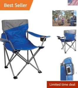 Durable Water-Resistant Big-N-Tall Camping Chair with Carry Bag, Supports 600lbs - Picture 1 of 10
