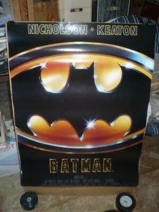 BATMAN, CASI NUEVO ORIGINAL REGULAR ENROLLADO UNA HOJA/PÓSTER DE PELÍCULA (Michael Keaton) 1989 - Imagen 1 de 4