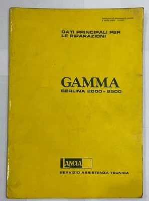 Manuale dati principali - Lancia - Gamma Berlina 2000-2500. 1977 - Immagine 1 di 4