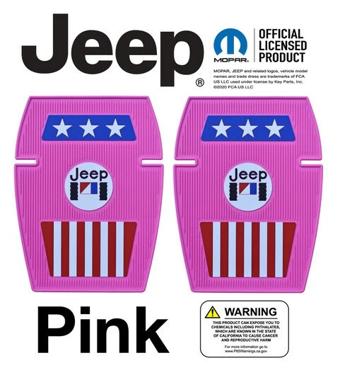 Pink AMC Jeep Americana Floor Mat Pair (Set of 2) - Mopar Licensed - Image 1 of 1