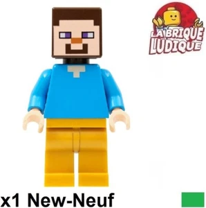Lego Figurine Minifig Minecraft Steve Pearl Gold Legs jambe or doré min074 NEUF - Bild 1 von 1