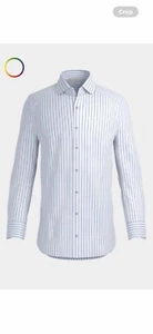 Suitsupply Blue Striped Long Sleeve Shirt - Bild 1 von 3