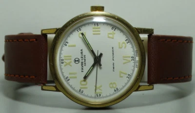 Vintage Favre Leuba Geneve Twinpower Winding Watch Swiss old Used k92 Luminous - Image 1 of 4
