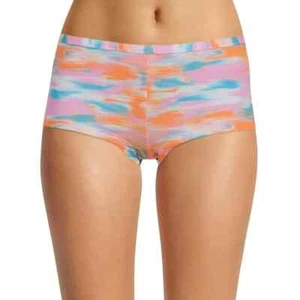 No Boundaries Women's Cotton Boyshort Panties Size X-SMALL Pink Tie Dye - Picture 1 of 2