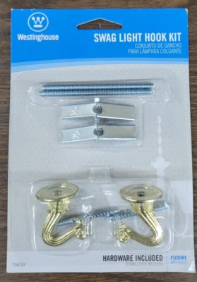 Kit de gancho de luz Westinghouse grande Swag acabado latón pulido 70450 Foto 1 de 2