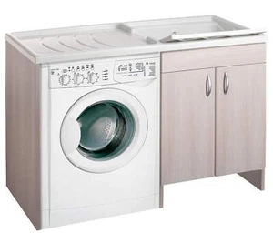 Negrari Eco lavadero lavabo olmo bañera derecha espacio para los pies izquierda 124x60 H92cm - Imagen 1 de 5