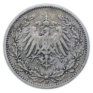 Pre Third Reich German Empire 1/2 Mark Silver Coin Kaiserreich Emperor Wilhelm 2 - Picture 1 of 9