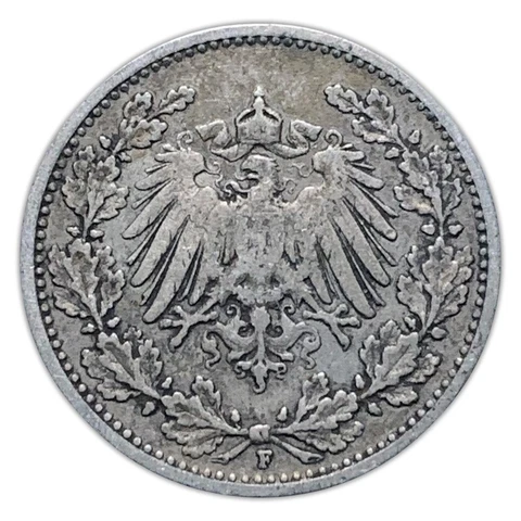 Pre Third Reich German Empire 1/2 Mark Silver Coin Kaiserreich Emperor Wilhelm 2 Cover