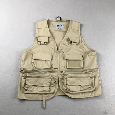 Field Stream Vest Mens Small Beige Full Zip Safari Outdoor Jacket - Image 1 of 4