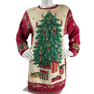 Suéter de Navidad Signature by Northern Isles vintage para mujer talla M tejido a mano Foto 1 de 4