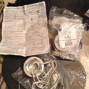 Set of 3 New 3 1/8 inch White Disc Light by Ambiance model 9485-15  - Picture 1 of 5