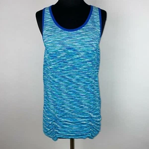 Exertek Womens L Spacedye Textured Ruching Accents Seamless Activewear Tank Top - Picture 1 of 9