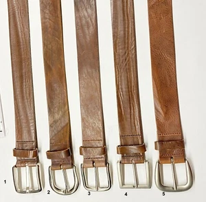 Cinturón de cuero de piel marrón extra fuerte de 40 mm para hombre y mujer hecho en el Reino Unido - Imagen 1 de 1