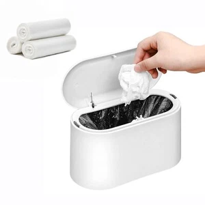 Mini Trash Can with Lid,Small Desk Trash Can,Countertop Mini Garbage Cans - Picture 1 of 46