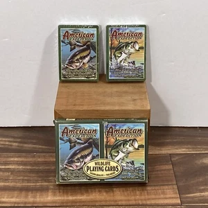 Wildlife Playing Cards American Expedition Largemouth Bass 2 Decks New in Box - Picture 1 of 13