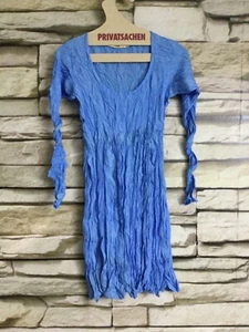 cocon.commerz PRIVATSACHEN  ROHSTOFF Kleid aus Crash WÄSCHESEIDE in blau Größe1 - Bild 1 von 9