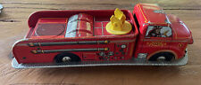 1950s LOUIS MARX Co. 14" TIN LITHOGRAPHED LADDER FIRE TRUCK