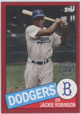 2020 Topps '85 Topps Red #85-22 Jackie Robinson Dodgers 03/10 - Image 1 of 2