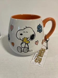 Peanuts Snoopy Woodstock Hug- Hearts and Flowers Large Coffee Mug Mother's Baby - Picture 1 of 6