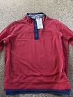Fat Face Airlie Sweat  Size 20 Red 1/4 Zip 