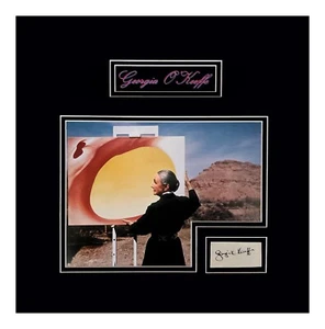 Georgia O' Keeffe Autogramm Schnitt Museum gerahmt zur Präsentation - Bild 1 von 5