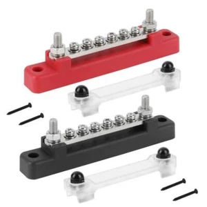 Power Distribution Block Nylon Base 12V 150A Electrical 1/4-In Terminal Bus Bar - Picture 1 of 15