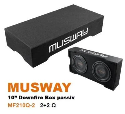 Musway MF210Q-2 10“ (25 cm) flache Subwoofer Box mit Passivmembran 600 Watt - Bild 1 von 4