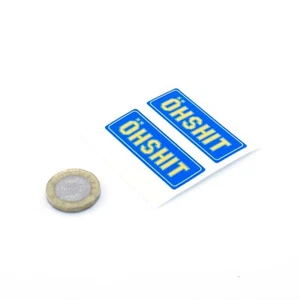 Ohshit Aufkleber Motorrad Motorrad Rennaufkleber lustig Ohlins Vinyl 50mm x2 - Bild 1 von 1